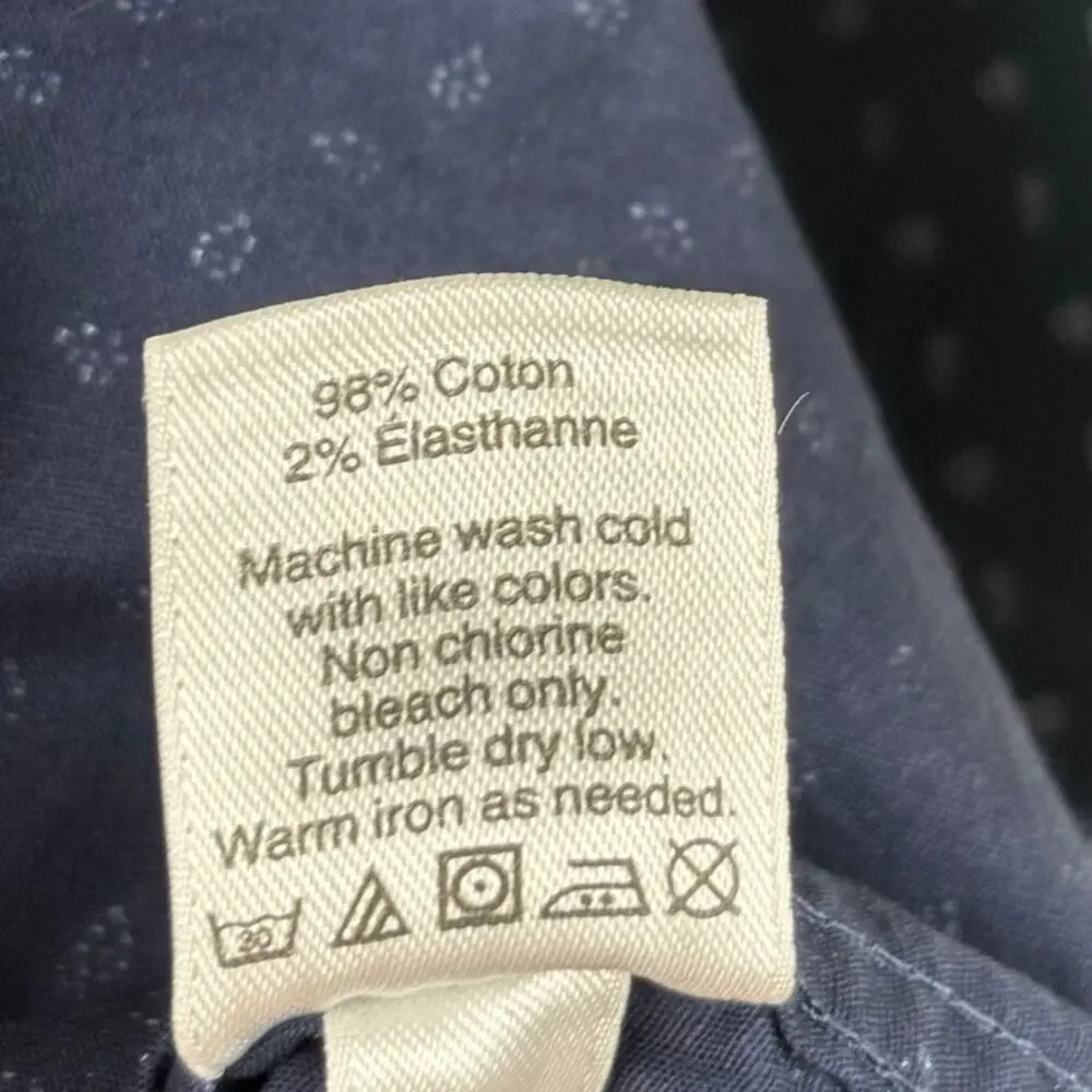 NWOT J.Crew Mercantile Flex Printed Button-Up Shirt Size Small in Blue